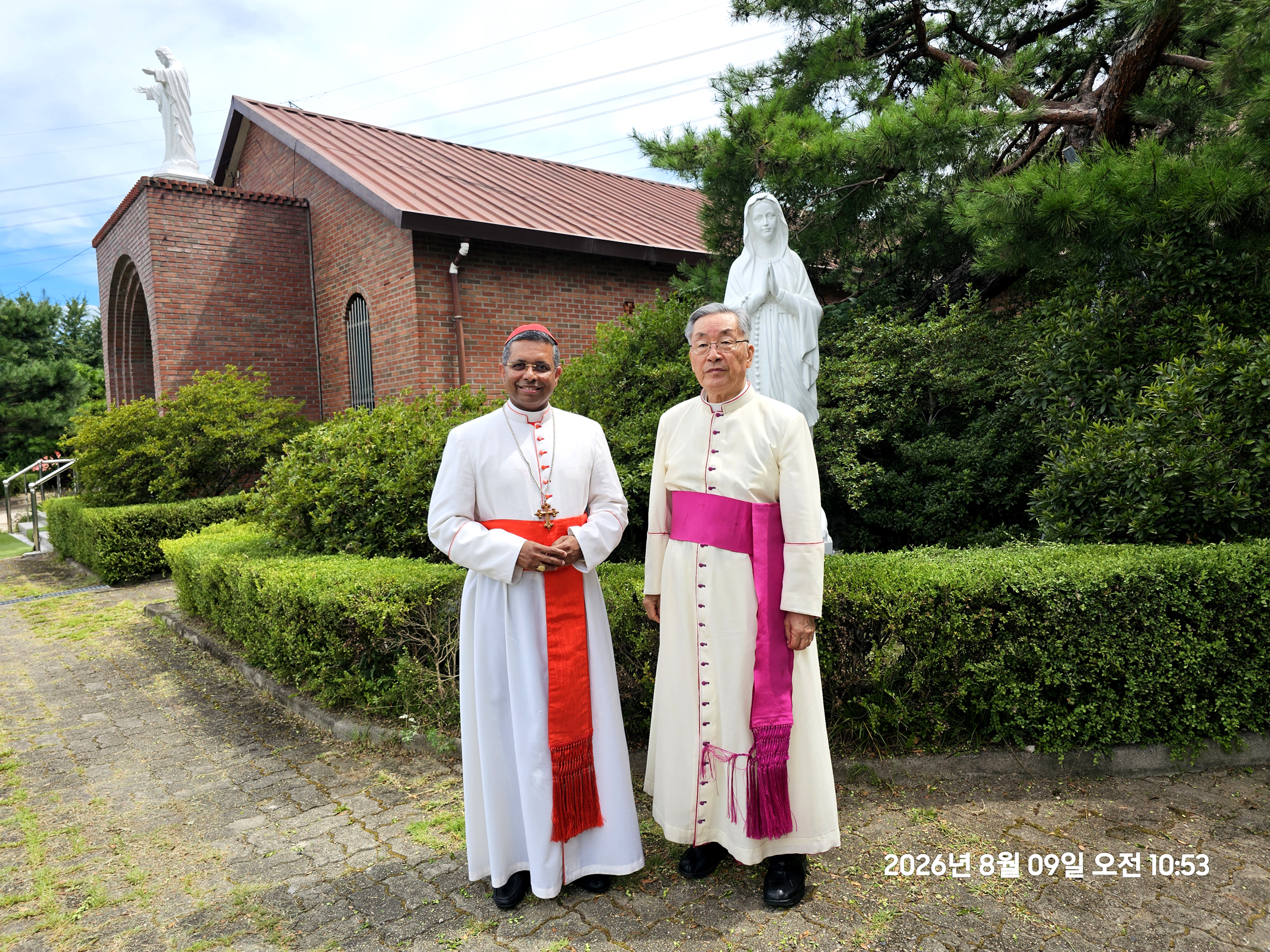 교황청 쿠바카드 장관 추기경 방문(Welcome George Jacobe Cardinal KOOVAKAD), 교황청 쿠바카드 장관 추기경 곡수성당 사우거사기념서재 변기영 몬시뇰 방문,주일미사 공동집전 2026년 8월 9일, 주일 오전 11시 미사
